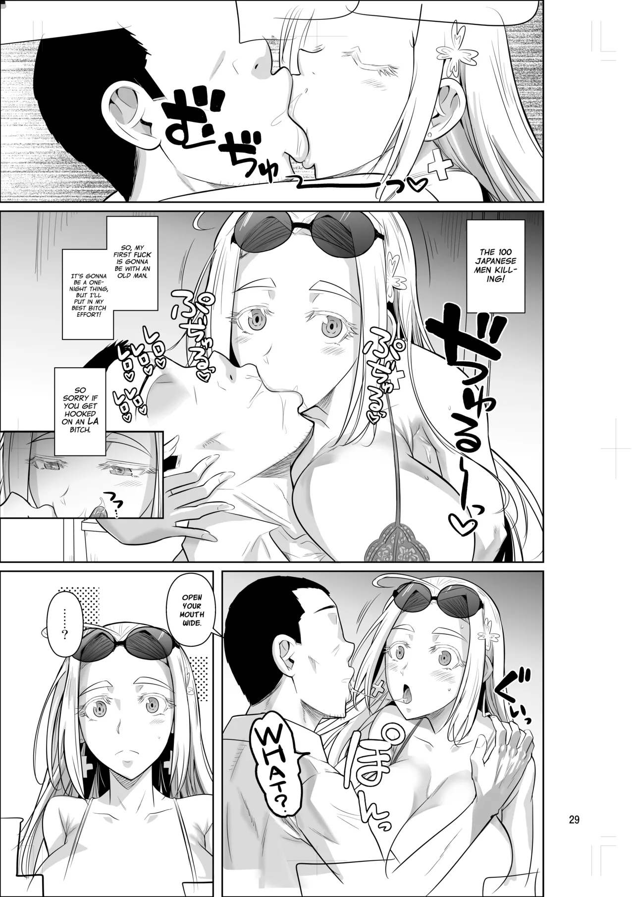 Hentai Manga Comic-A Plain Old Man From The Employment Ice Age Lands a Job at a Foreign Student Dorm Teaching The Blonde Bombshell a Lesson-Read-30